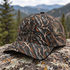Antler Drift Bowhunt Mesh Cap 2.0 side view showing the all-over print mesh
