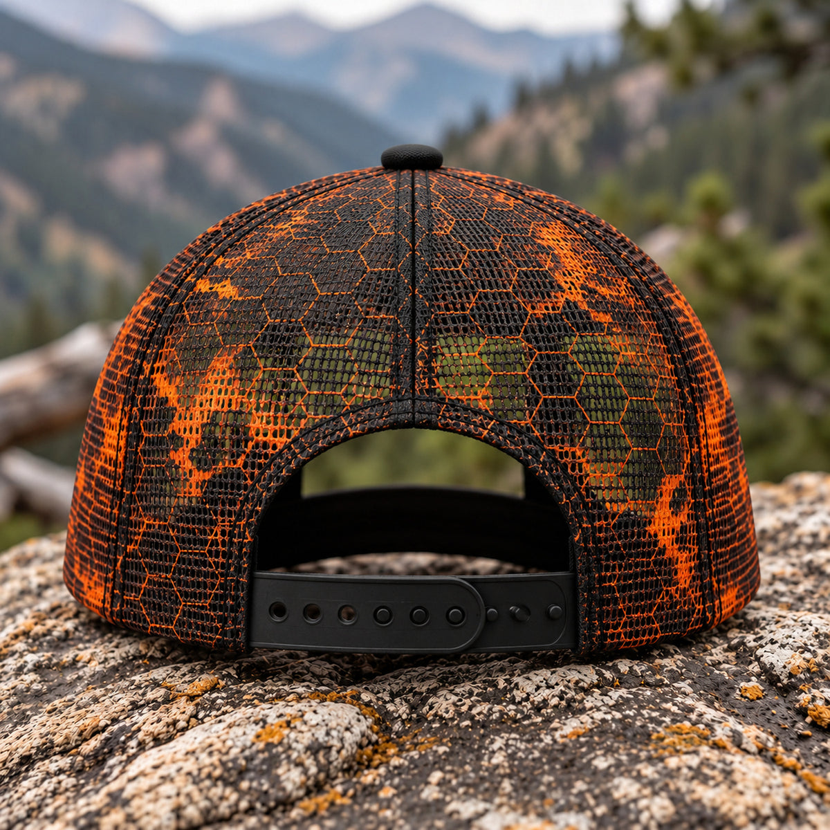 Ember Hex Draw Mesh Cap 2.0 back closure