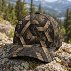 Lattice Branch Buck Mesh Cap 2.0 side view showing the all-over print mesh
