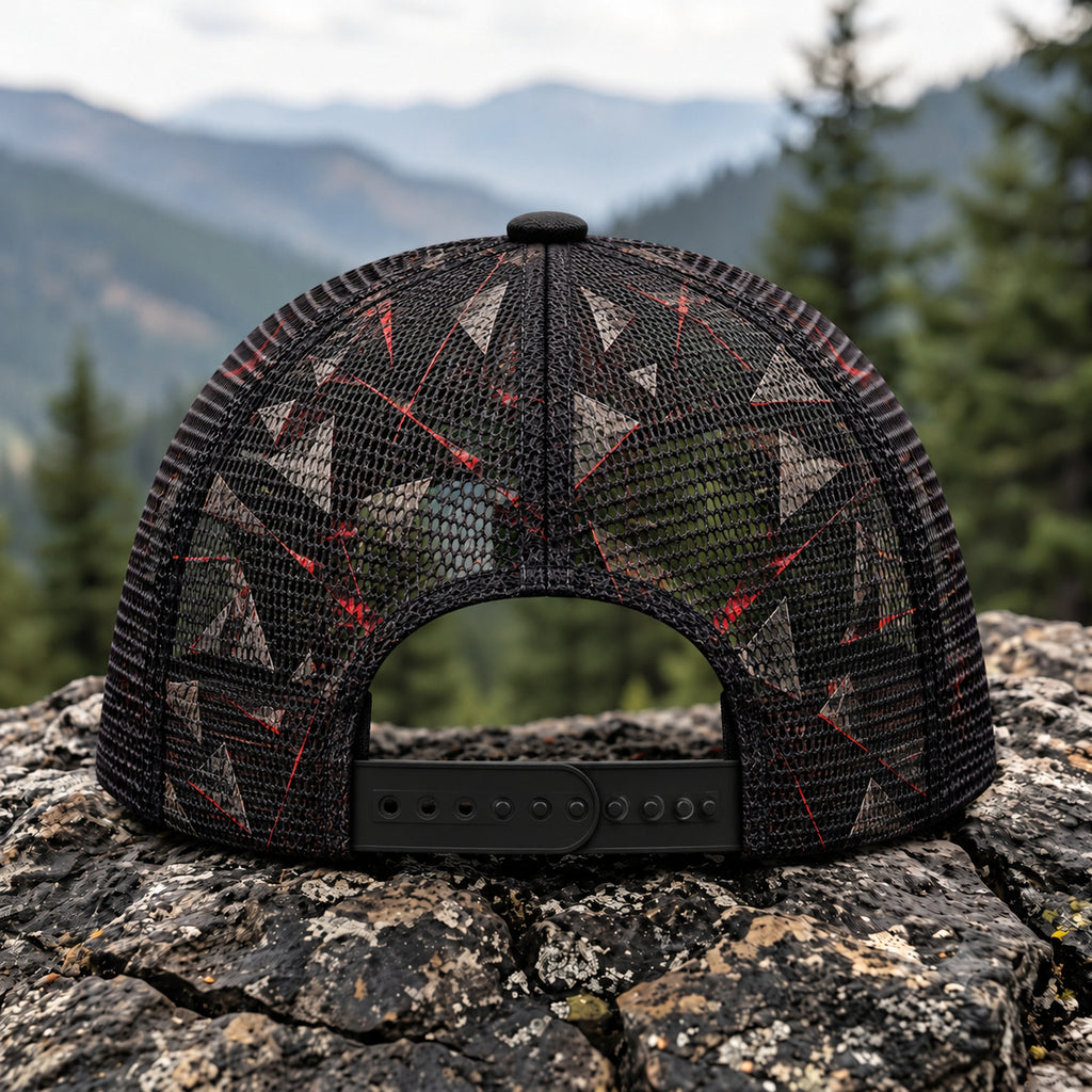 Crimson Shatter Archer Mesh Cap 2.0 back closure