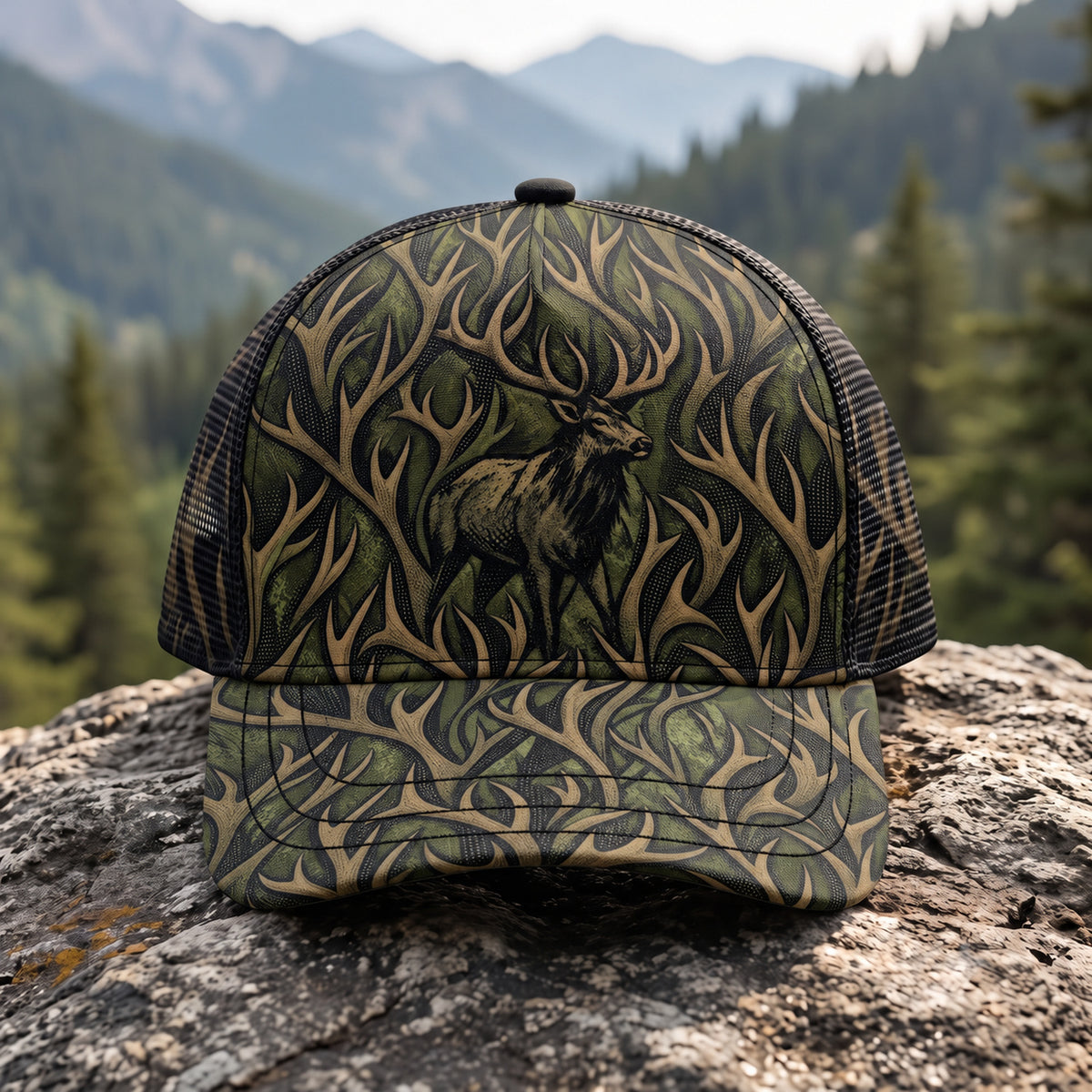 Antler Weave Bull Mesh Cap 2.0 front