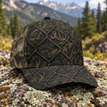 Fence Line Bull Mesh Cap 2.0 side view showing the all-over print mesh