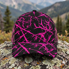 Pink Splatter Bull Mesh Cap 2.0 front
