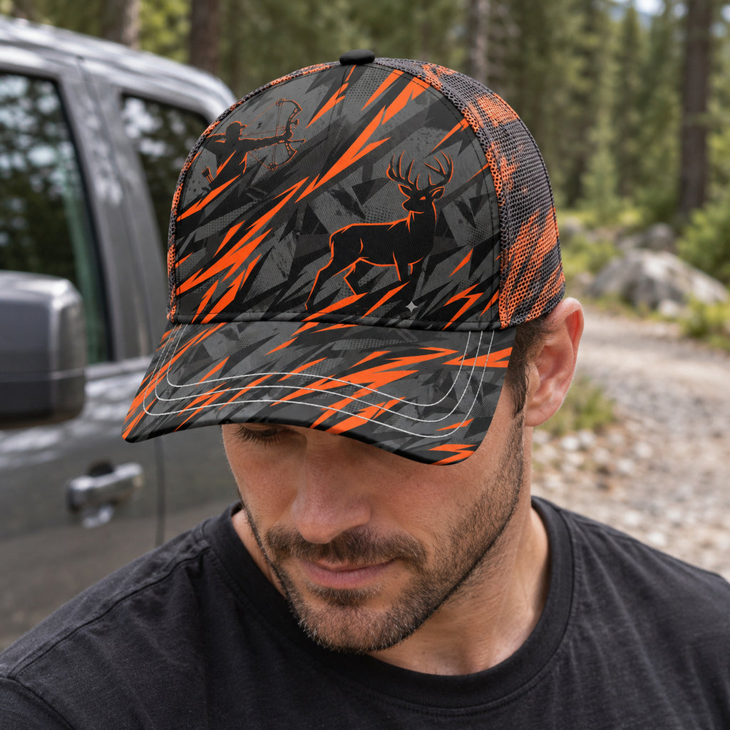 Blaze Slash Buck Mesh Cap 2.0 worn outdoors