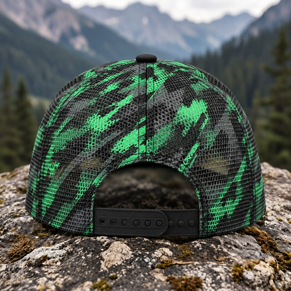 Jade Bugle Bull Mesh Cap 2.0 back closure