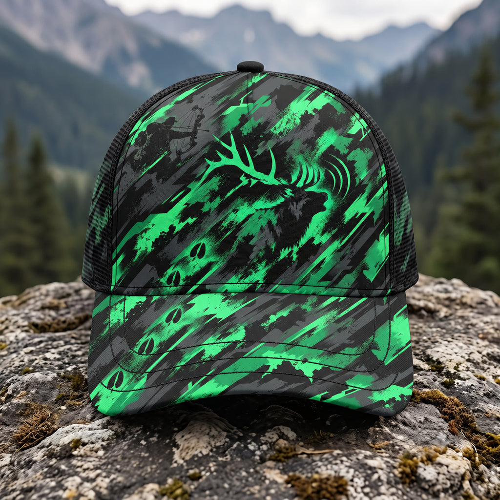 Jade Bugle Bull Mesh Cap 2.0 front