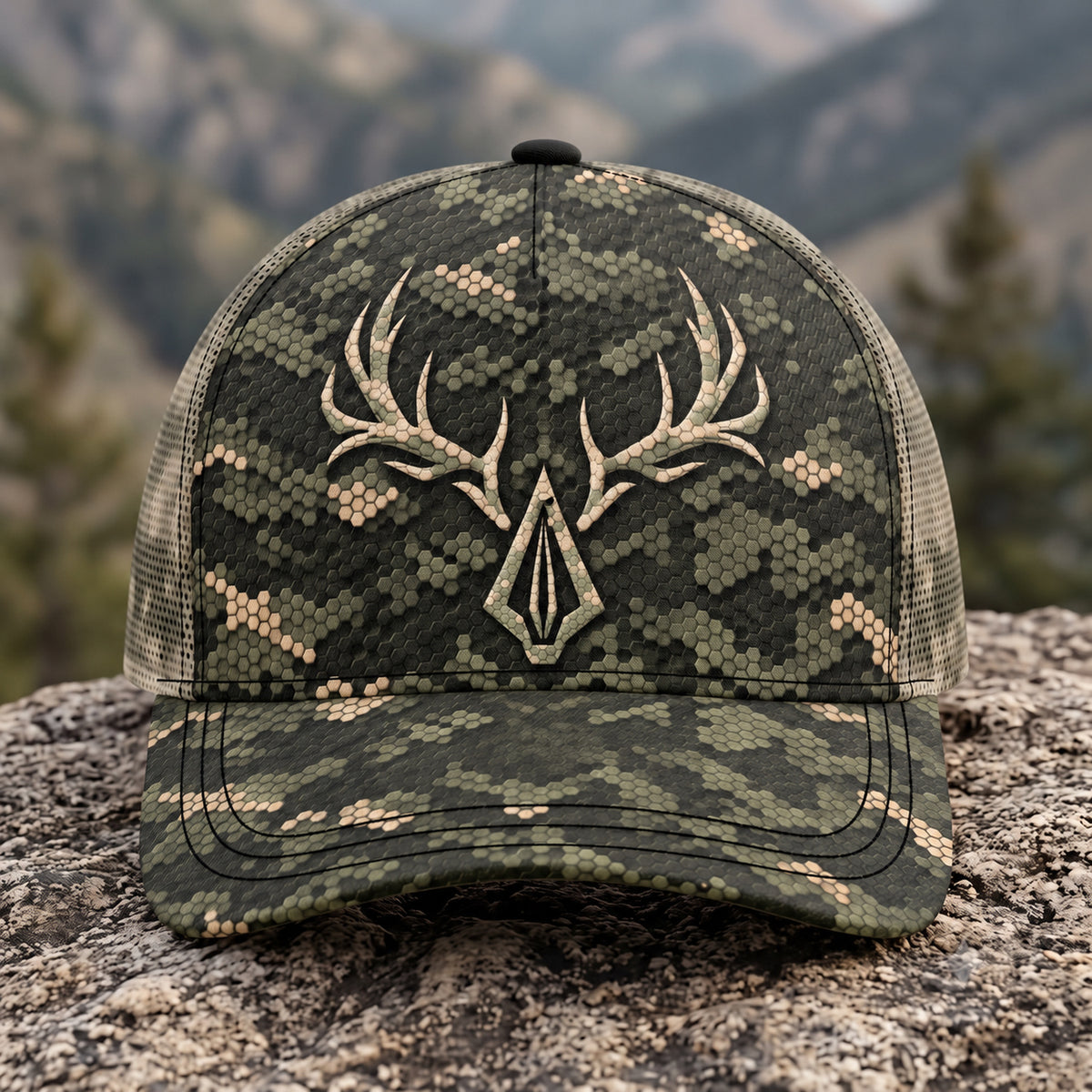 Rack And Broadhead Mesh Cap 2.0 front