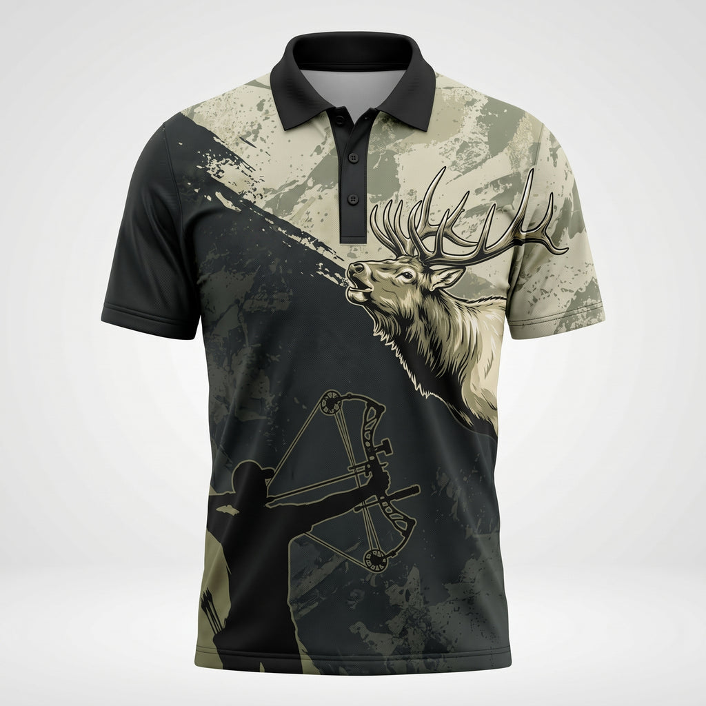 Elk Bugle Camo Polo Shirt - BHPLNQ1001