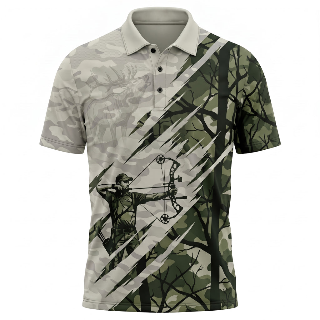 Timber Elk Camo Polo Shirt - BHPLNQ1003