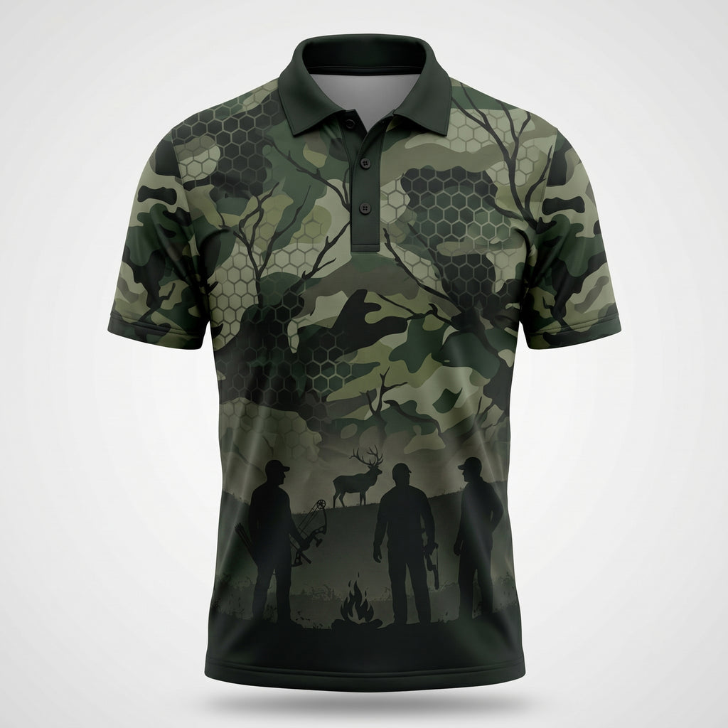 Elk Camp Camo Polo Shirt - BHPLNQ1005
