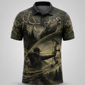 Highland Bugle Camo Polo Shirt Front