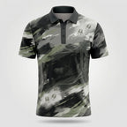 Brushstroke Elk Camo Polo Shirt Front