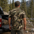 Fractured Timber Elk Camo Polo Shirt Back