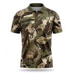 Fractured Timber Elk Camo Polo Shirt Front