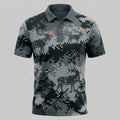Pixel Ridge Elk Camo Polo Shirt front