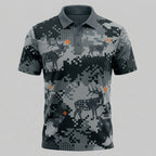 Pixel Ridge Elk Camo Polo Shirt front
