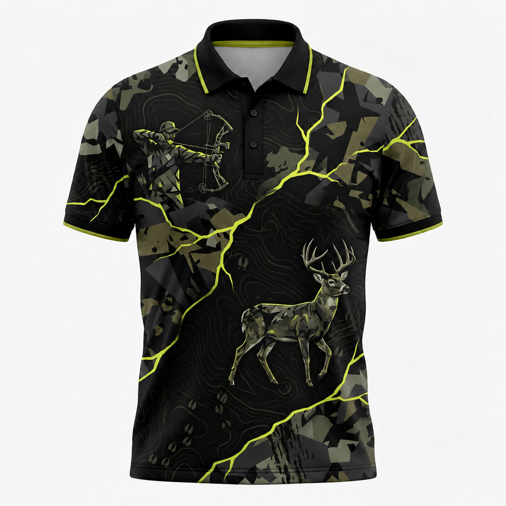 Voltage Draw Whitetail Polo Shirt front