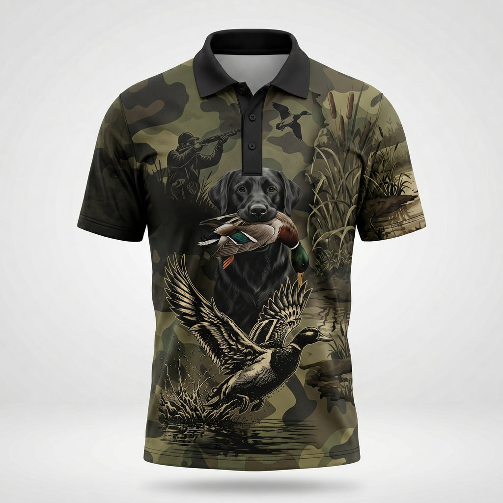 Splashdown Retriever Camo Polo Shirt Front