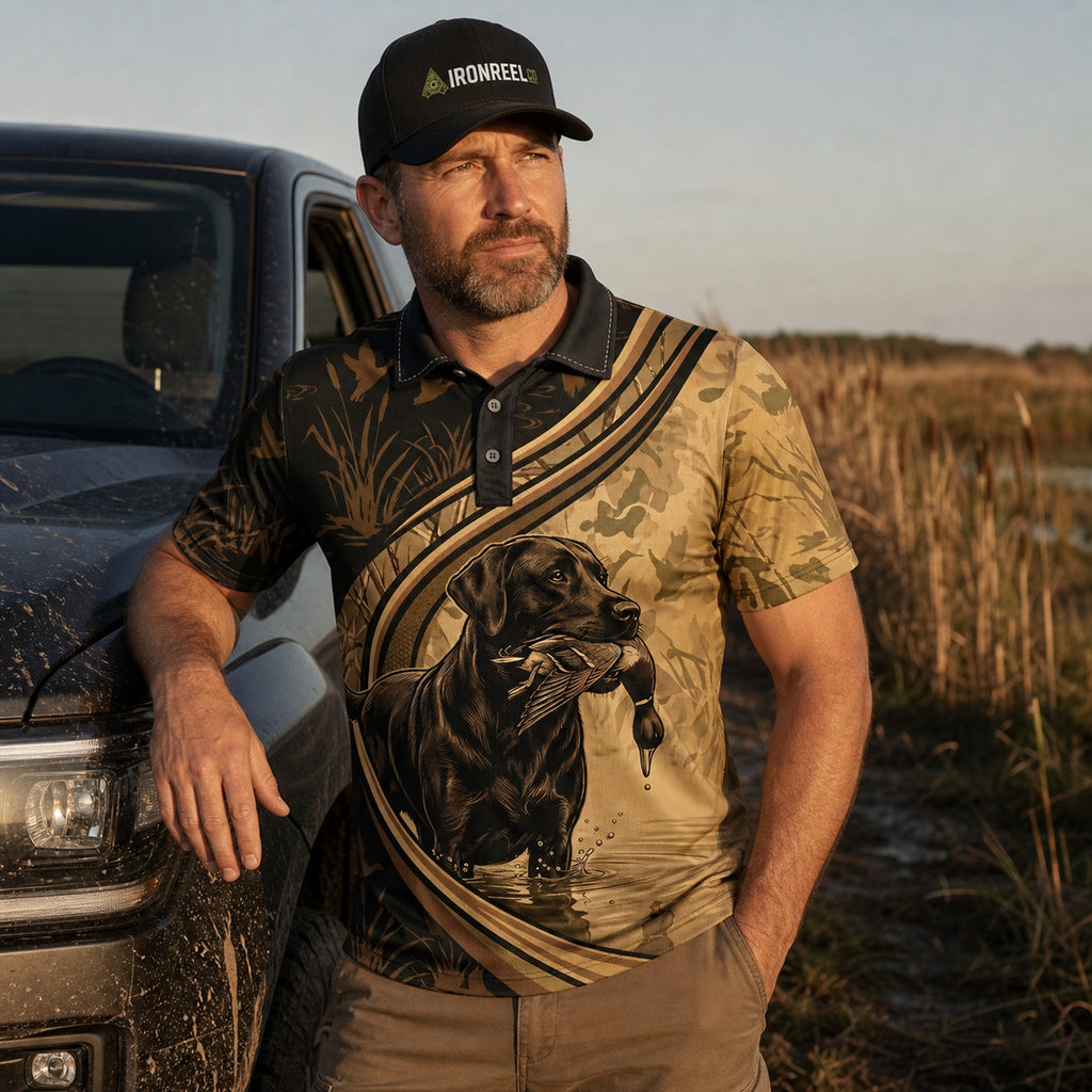 Amber Water Camo Polo Shirt Body2