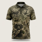 Hex Marsh Camo Polo Shirt Front