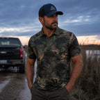 Retriever Pack Camo Polo Shirt On Body 2