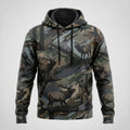 Elk Hunting Moss Ridge Herd Field Pullover Hoodie front