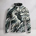 Elk Hunting Sage Flow Bull Field Pullover Hoodie front