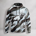 Elk Hunting Silver Drift Bull Field Pullover Hoodie front