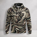 Elk Hunting Liquid Camo Bugle Field Pullover Hoodie front