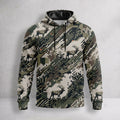 Elk Hunting Digital Drift Herd Field Pullover Hoodie front