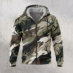 Elk Hunting Antler Thicket Fleece Full-Zip Hoodie front