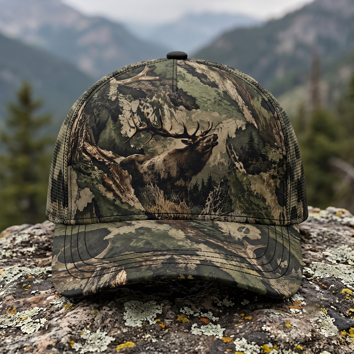 Deep Timber Bull Mesh Cap 2.0 front