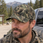 Deep Timber Bull Mesh Cap 2.0 worn outdoors