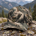 Shed Antler Drift Mesh Cap 2.0 side view showing the all-over print mesh
