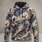Mule Deer Hunting Shale Break Field Pullover Hoodie front