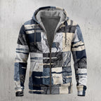 Mule Deer Hunting Granite Slab Fleece Full-Zip Hoodie front