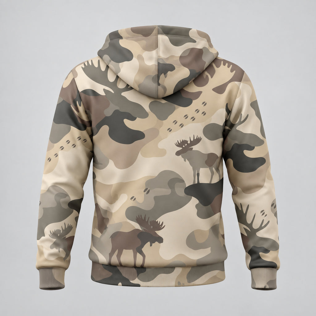Moose Hunting Tundra Drift Fleece Full-Zip Hoodie back