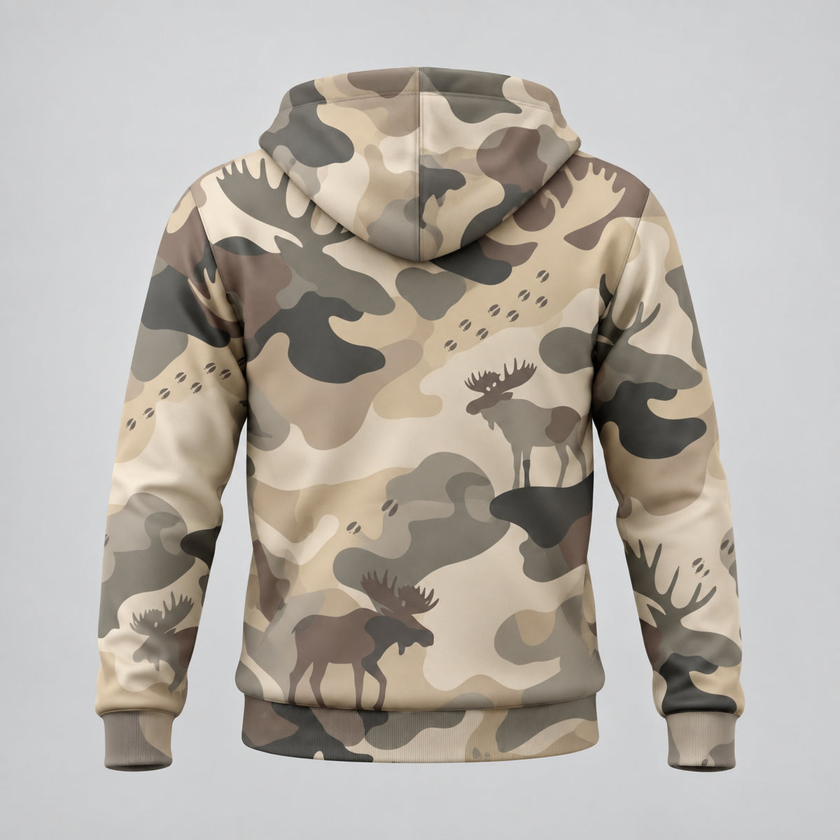 Moose Hunting Tundra Drift Fleece Full-Zip Hoodie back