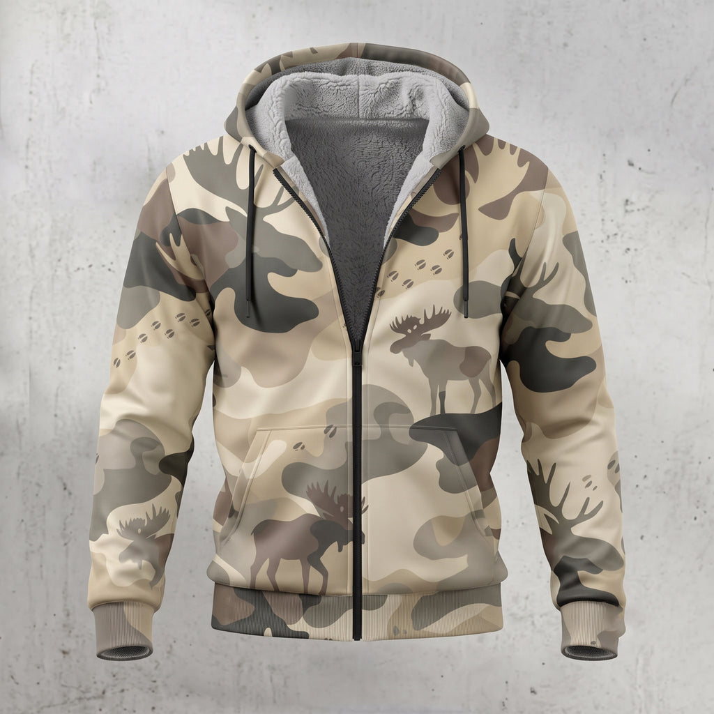 Moose Hunting Tundra Drift Fleece Full-Zip Hoodie front