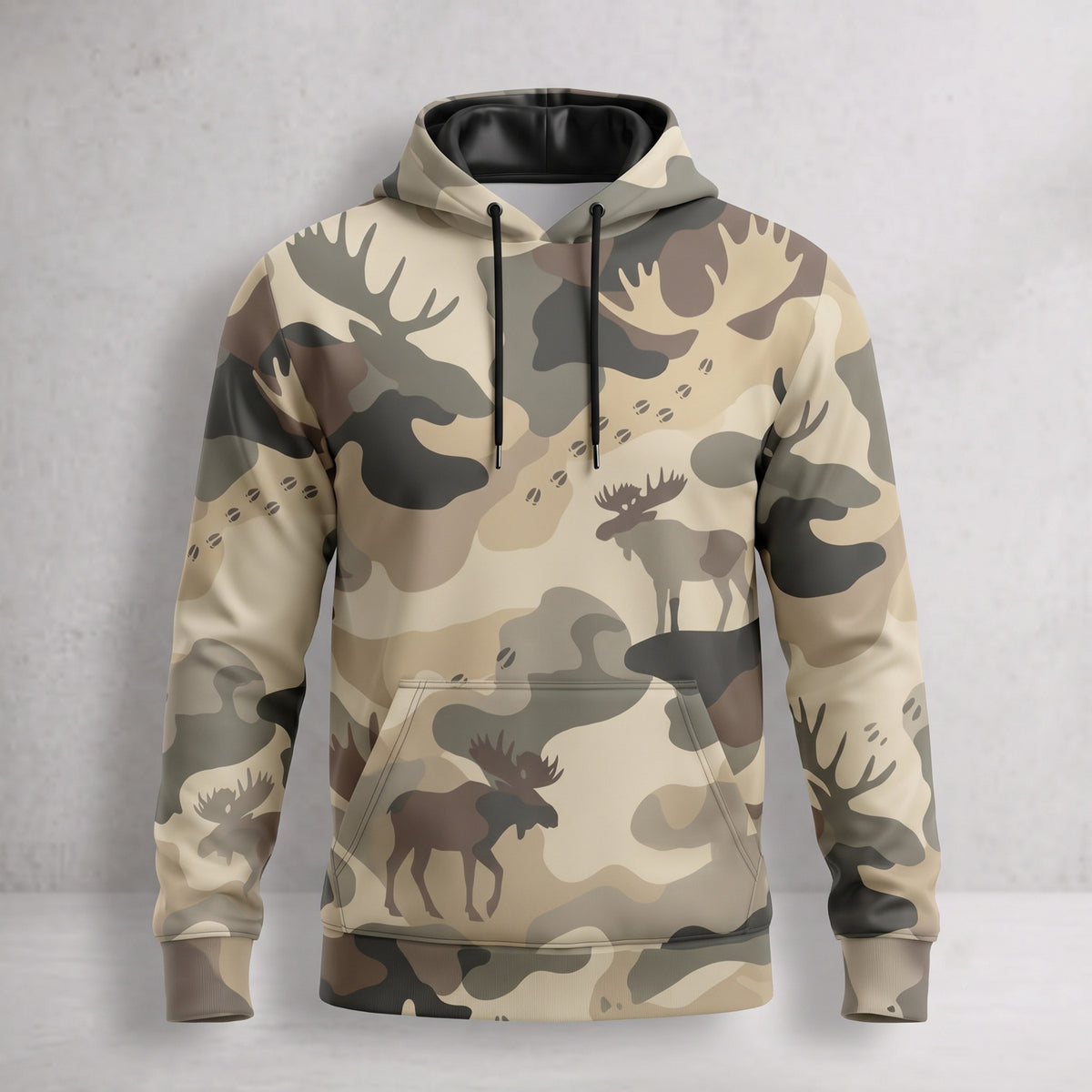 Moose Hunting Tundra Drift Field Pullover Hoodie front