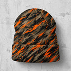 Back of the beanie showing the all-over camo print