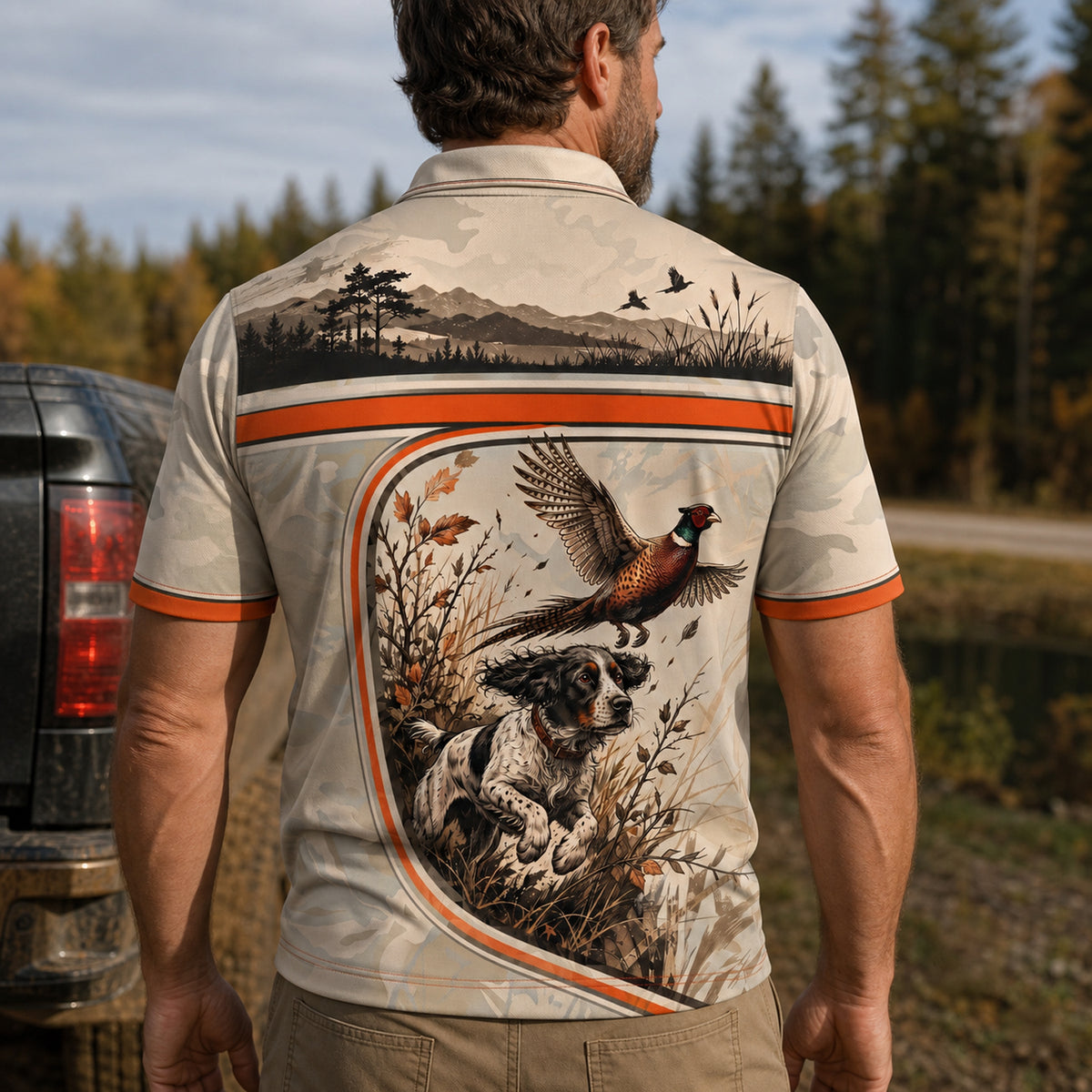 Flush Field Camo Polo Shirt Back