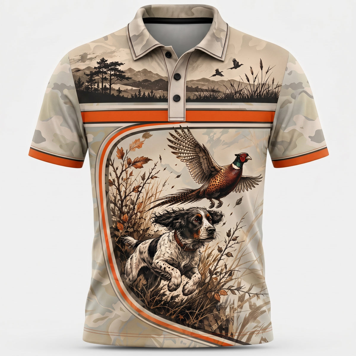 Flush Field Camo Polo Shirt Front