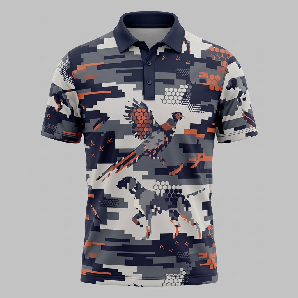 Digital Flush Camo Polo Shirt Front