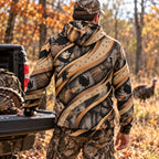 Turkey Hunting Feather Drift Field Pullover Hoodie back