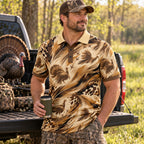 Fanned Tom Feather Polo Shirt angled view