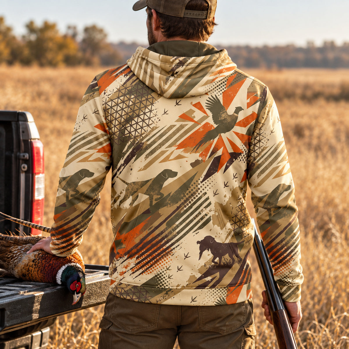Upland Flush Burst Field Pullover Hoodie back