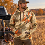 Upland Flush Burst Field Pullover Hoodie worn outdoors
