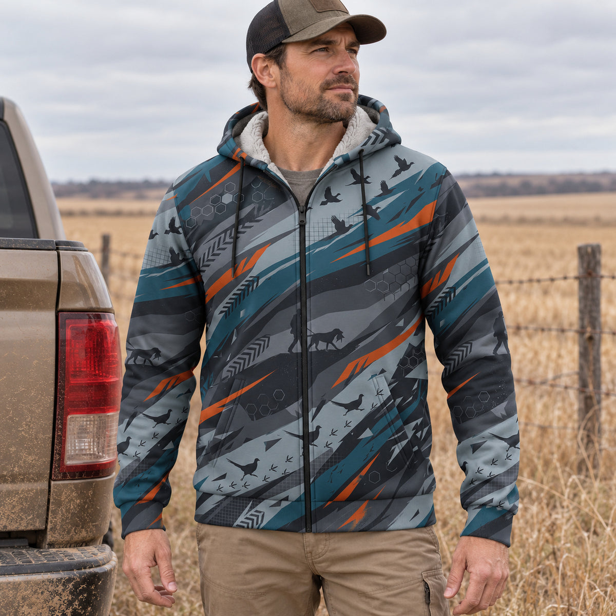Upland Wind Streak Flight Fleece Full-Zip Hoodie angled view