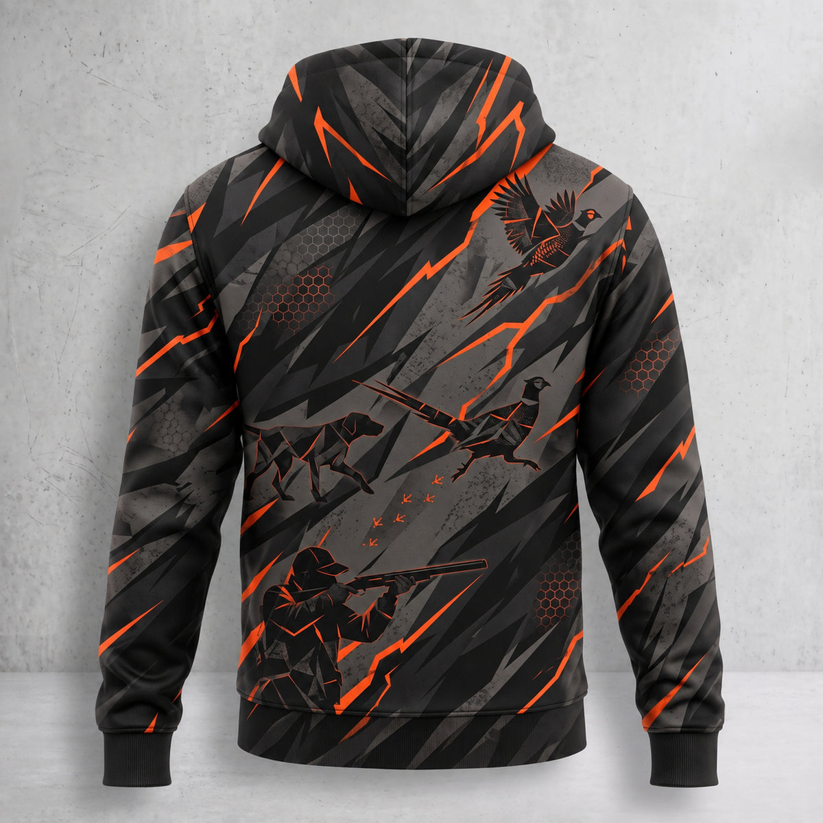 Upland Ember Slash Field Pullover Hoodie back